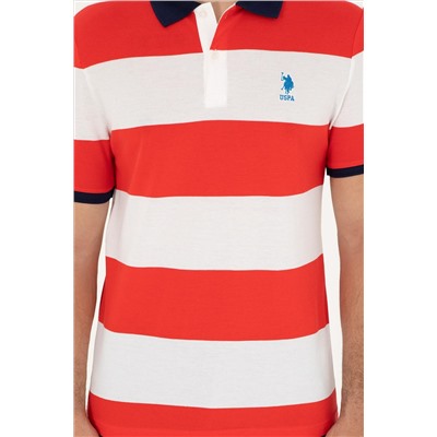 Erkek Regular Fit Polo Yaka Kırmızı Tişört