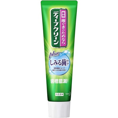 KAO DEEP CLEAN PLUS Профилактическая зубная паста с высоким содержанием фтором для сверхчувствительных зубов, ар. цитруса и трав  100 гр