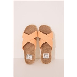 Sandalias rafia tiras cruzadas