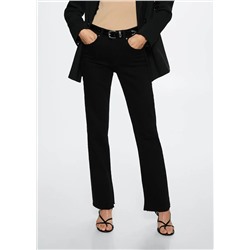 Jeans rectos tiro medio -  Mujer | MANGO OUTLET España