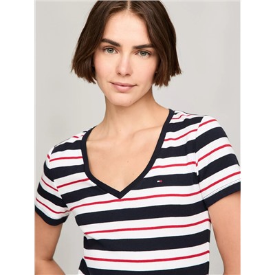 Stripe V-Neck Favorite T-Shirt