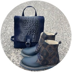 Ab. Zapatos 27025 serpiente MARINO+Pelle · 21-21 coco (570) Marino АКЦИЯ