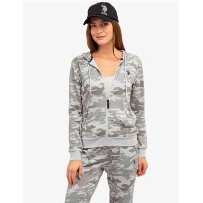 HACCI ZIP UP CAMO HOODIE