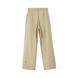 Pantalón recto Beige