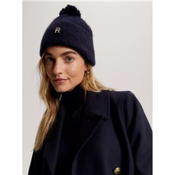 TOMMY HILFIGER TH LOGO POM BEANIE