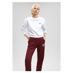 MaviLogo Baskılı Beyaz Crop Sweatshirt 1611601-620