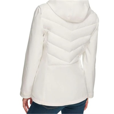 Sporty Quilted Hooded Jacket
