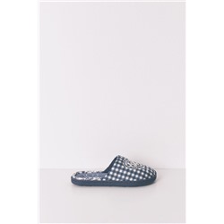 Zapatillas casa SmileyWorld® cuadros vichy azul