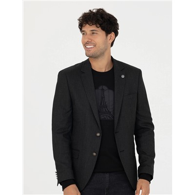 Siyah Ekstra Slim Fit Blazer Ceket