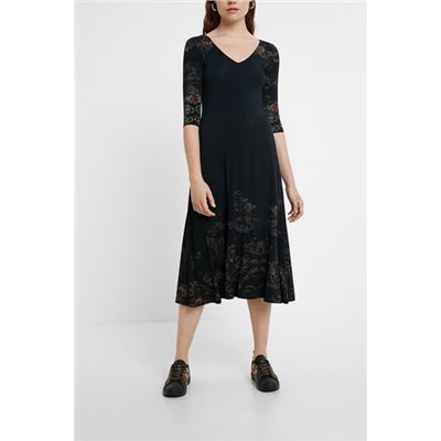 Vestido midi floral