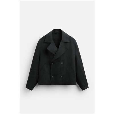 TRENCH CORTO 100% LINO