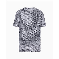 REGULAR FIT T-SHIRT IN ALLOVER MONOGRAM COTTON IN ASV COTTON