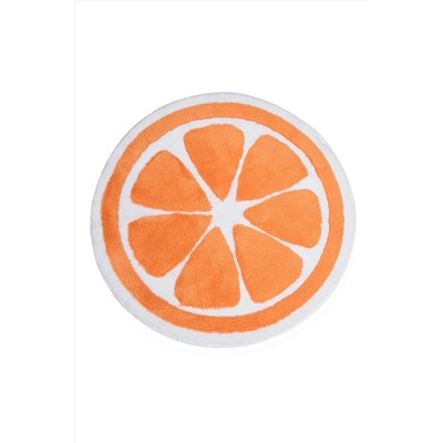 Chilai Home PORTAKAL ORANGE ÇAP 90x90 cm Banyo Halısı Paspas 8682125922881
