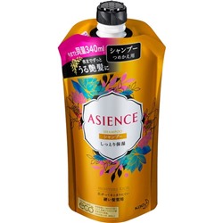 Шампунь для волос KAO ASIENCE Moisture Rich увлажняющий с экстрактом арганы и камелии, сменная упаковка 340мл