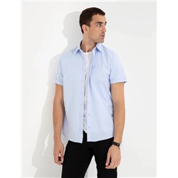 Açık Mavi Regular Fit Kısa Kollu Gömlek