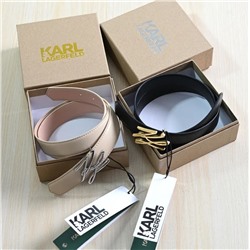 Новый кожаный двухсторонний ремень KARL LAGERFEL*D ОРИГИНАЛ!