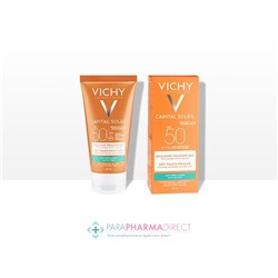 Vichy Capital Soleil SPF50 Emulsion Anti-Brillance Toucher Sec Visage Très Haute Protection Solaire 50ml