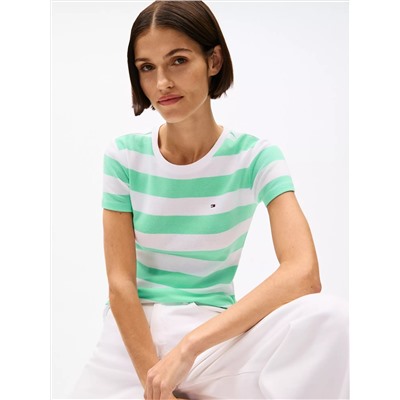 Rugby Stripe Crewneck T-Shirt