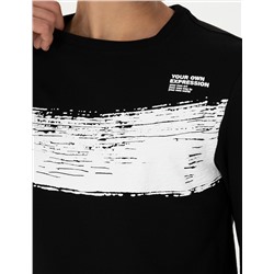 Siyah Regular Fit Sweatshirt