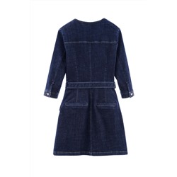 Vestido camisero vaquero Azul