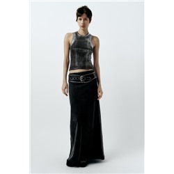 RIBBED METALLIC T-SHIRT