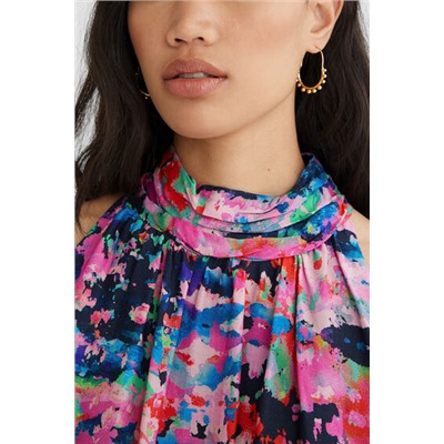 Blusa loose cuello halter