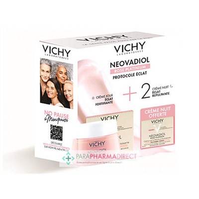 Vichy Néovadiol Rose Platinium Crème Fortifiante Revitalisante 50ml + Crème de Nuit 15ml OFFERTE Coffret Protocole Eclat