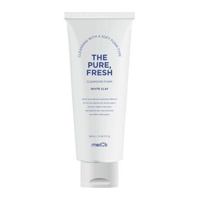 MEDB The pure, Fresh cleansing foam [White Clay] Освежающая очищающая пенка для умывания с белой глиной 180мл