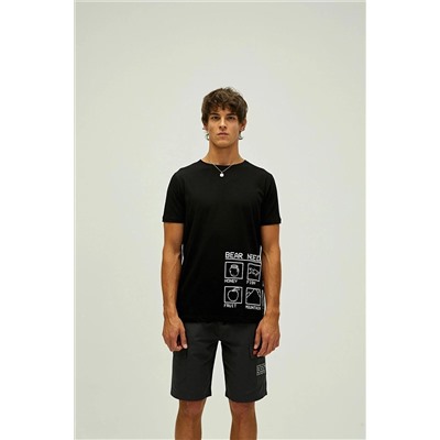 Bad Bear 22.01.07.016-c01 Bear Needs Erkek T-shirt 22.01.07.016-Siyah