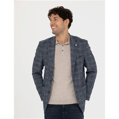 Lacivert Slim Fit Ceket