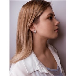 Кольцо из серебра с фианитами родированное 925 пробы к-7264р200