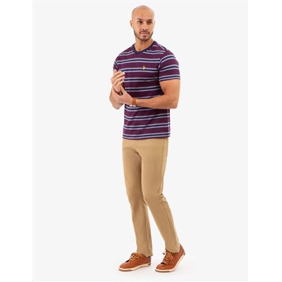 BIRDSEYE STRIPE JERSEY T-SHIRT