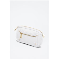 Bandolera Asola de piel - Blanco