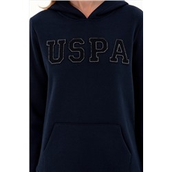 Kadın Lacivert Basic Kapüşonlu Sweatshirt