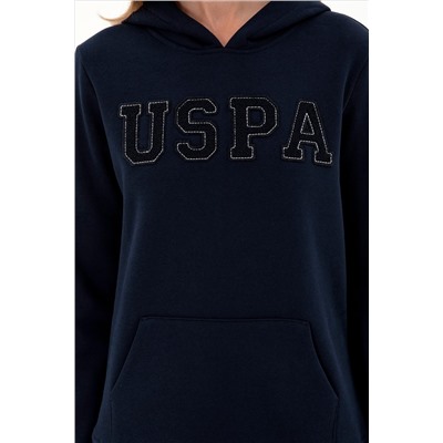 Kadın Lacivert Basic Kapüşonlu Sweatshirt