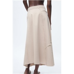 ZW ASYMMETRIC FRAYED SKIRT