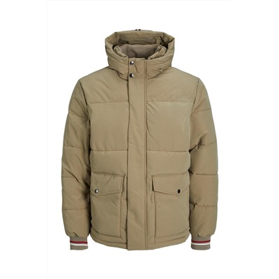 Anorak con capucha Beige