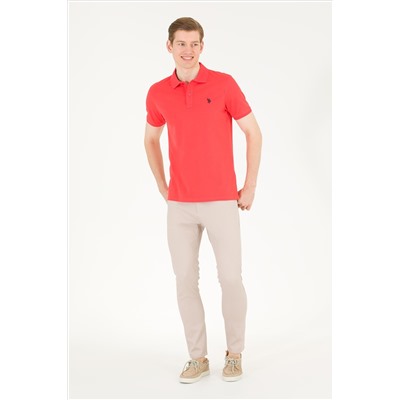 Erkek Kırmızı Basic Polo Yaka Tişört