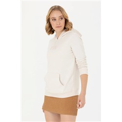 Kadın Taş Kapüşonlu Basic Sweatshirt