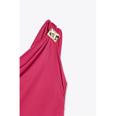 ASYMMETRIC DRAPED DRESS
