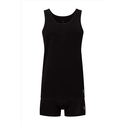 U.S. Polo Assn. Erkek Siyah Atlet Şort Set USE80088
