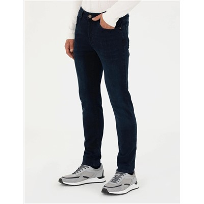 Koyu Lacivert Slim Fit Jean Pantolon