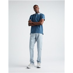 Slim Fit Chino Trousers, Men, Light Blue
