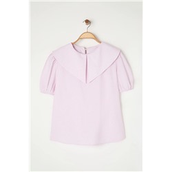 Beyaz-Pembe Çizgili Dokuma Bluz TBBSS24AF00000