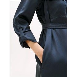Long-Sleeve Belted Utility Shirtdress