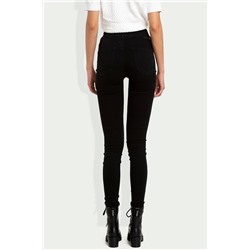 Vaquero skinny fit de tiro alto Negro
