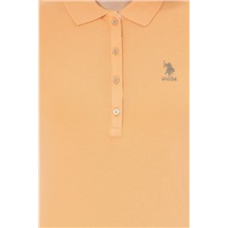 Kadın Turuncu Basic Polo Yaka Tişört