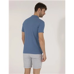 Koyu Mavi Regular Fit Polo Yaka Basic Tişört
