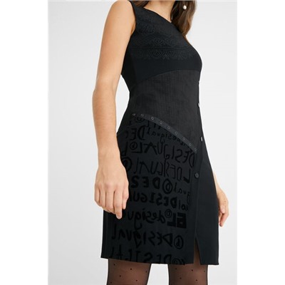Vestido slim pata de gallo