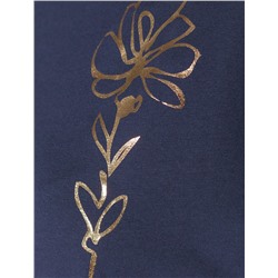 Нарядная футболка с блестящим принтом